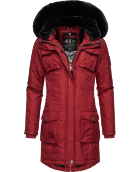 Navahoo Tiniis Dámska zimná bunda s kapucňou, blood red